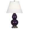 Настольная лампа Robert Abbey Double Gourd 13" Table Lamp Amethyst/Antique Silver