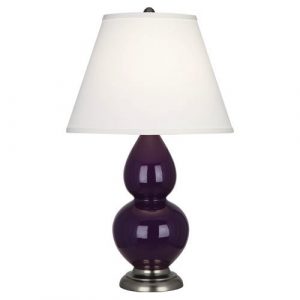 Настольная лампа Robert Abbey Double Gourd 13" Table Lamp Amethyst/Antique Silver
