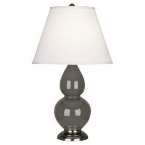 Настольная лампа Robert Abbey Double Gourd 13" Table Lamp Ash/Antique Silver