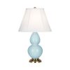 Настольная лампа Robert Abbey Double Gourd 13" Table Lamp Baby Blue/Antique Brass