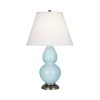 Настольная лампа Robert Abbey Double Gourd 13" Table Lamp Baby Blue/Antique Silver