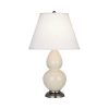 Настольная лампа Robert Abbey Double Gourd 13" Table Lamp Bone/Antique Silver