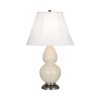 Настольная лампа Robert Abbey Double Gourd 13" Table Lamp Bone/Antique Silver