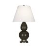 Настольная лампа Robert Abbey Double Gourd 13" Table Lamp Brown Tea/Antique Silver