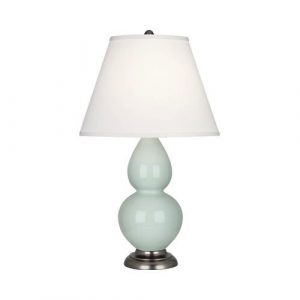Настольная лампа Robert Abbey Double Gourd 13" Table Lamp Celadon/Antique Silver