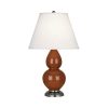 Настольная лампа Robert Abbey Double Gourd 13" Table Lamp Cinnamon/Antique Silver