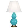 Настольная лампа Robert Abbey Double Gourd 13" Table Lamp Egg Blue/Antique Brass