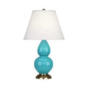 Настольная лампа Robert Abbey Double Gourd 13" Table Lamp Egg Blue/Antique Brass