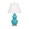 Настольная лампа Robert Abbey Double Gourd 13" Table Lamp Egg Blue/Lucite