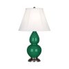 Настольная лампа Robert Abbey Double Gourd 13" Table Lamp Emerald/Antique Silver