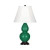 Настольная лампа Robert Abbey Double Gourd 13" Table Lamp Emerald/Bronze
