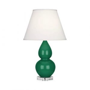 Настольная лампа Robert Abbey Double Gourd 13" Table Lamp Emerald/Lucite