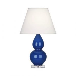 Настольная лампа Robert Abbey Double Gourd 13" Table Lamp Marine Blue/Lucite