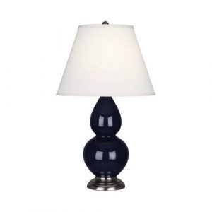 Настольная лампа Robert Abbey Double Gourd 13" Table Lamp Midnight/Antique Silver