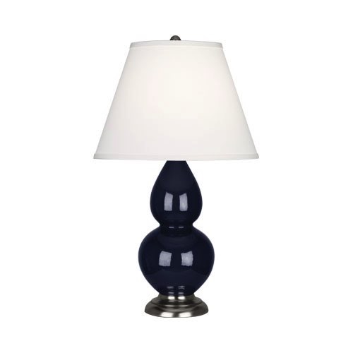 Настольная лампа Robert Abbey Double Gourd 13" Table Lamp Midnight/Antique Silver