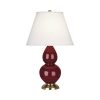 Настольная лампа Robert Abbey Double Gourd 13" Table Lamp Oxblood/Antique Brass