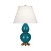 Настольная лампа Robert Abbey Double Gourd 13" Table Lamp Peacock/Antique Brass