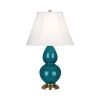 Настольная лампа Robert Abbey Double Gourd 13" Table Lamp Peacock/Antique Brass