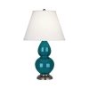 Настольная лампа Robert Abbey Double Gourd 13" Table Lamp Peacock/Antique Silver