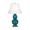Настольная лампа Robert Abbey Double Gourd 13" Table Lamp Peacock/Antique Silver
