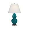 Настольная лампа Robert Abbey Double Gourd 13" Table Lamp Peacock/Bronze