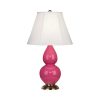 Настольная лампа Robert Abbey Double Gourd 13" Table Lamp Pink/Antique Brass