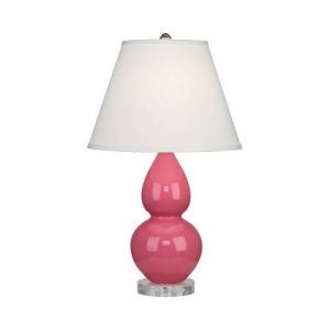 Настольная лампа Robert Abbey Double Gourd 13" Table Lamp Pink/Lucite