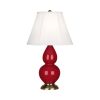 Настольная лампа Robert Abbey Double Gourd 13" Table Lamp Ruby Red/Antique Brass