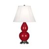 Настольная лампа Robert Abbey Double Gourd 13" Table Lamp Ruby Red/Antique Silver
