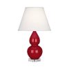 Настольная лампа Robert Abbey Double Gourd 13" Table Lamp Ruby Red/Lucite