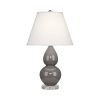 Настольная лампа Robert Abbey Double Gourd 13" Table Lamp Smokey Taupe/Lucite