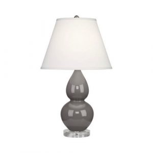 Настольная лампа Robert Abbey Double Gourd 13" Table Lamp Smokey Taupe/Lucite