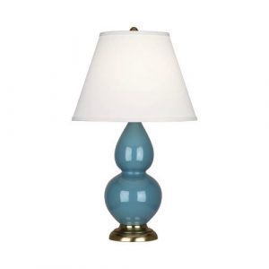 Настольная лампа Robert Abbey Double Gourd 13" Table Lamp Steel Blue/Antique Brass