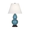 Настольная лампа Robert Abbey Double Gourd 13" Table Lamp Steel Blue/Bronze