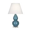 Настольная лампа Robert Abbey Double Gourd 13" Table Lamp Steel Blue/Lucite