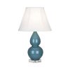 Настольная лампа Robert Abbey Double Gourd 13" Table Lamp Steel Blue/Lucite