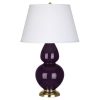 Настольная лампа Robert Abbey Double Gourd 19" Table Lamp Amethyst/Antique Brass