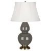 Настольная лампа Robert Abbey Double Gourd 19" Table Lamp Ash/Antique Brass