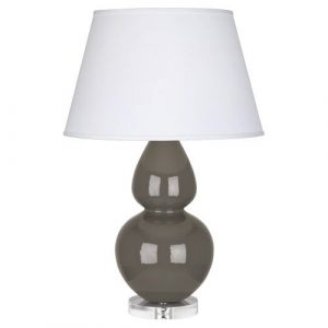 Настольная лампа Robert Abbey Double Gourd 19" Table Lamp Ash/Lucite
