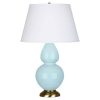 Настольная лампа Robert Abbey Double Gourd 19" Table Lamp Baby Blue/Antique Brass