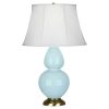 Настольная лампа Robert Abbey Double Gourd 19" Table Lamp Baby Blue/Antique Brass