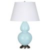 Настольная лампа Robert Abbey Double Gourd 19" Table Lamp Baby Blue/Antique Silver