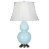 Настольная лампа Robert Abbey Double Gourd 19" Table Lamp Baby Blue/Antique Silver