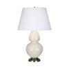 Настольная лампа Robert Abbey Double Gourd 19" Table Lamp Bone/Antique Silver