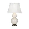 Настольная лампа Robert Abbey Double Gourd 19" Table Lamp Bone/Antique Silver