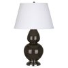 Настольная лампа Robert Abbey Double Gourd 19" Table Lamp Brown Tea/Antique Silver