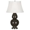 Настольная лампа Robert Abbey Double Gourd 19" Table Lamp Brown Tea/Antique Silver