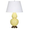 Настольная лампа Robert Abbey Double Gourd 19" Table Lamp Butter/Antique Brass