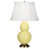 Настольная лампа Robert Abbey Double Gourd 19" Table Lamp Butter/Antique Brass