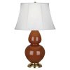 Настольная лампа Robert Abbey Double Gourd 19" Table Lamp Cinnamon/Antique Brass